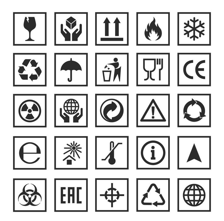 نمادهای بسته بندی